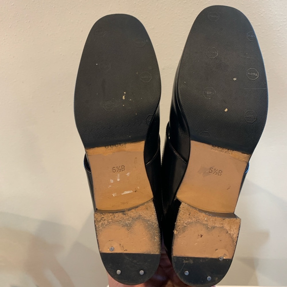 GUCCI Original Vintage Black Leather Riding Boots with Horsebit Detail 6.5 - Picture 5 of 7